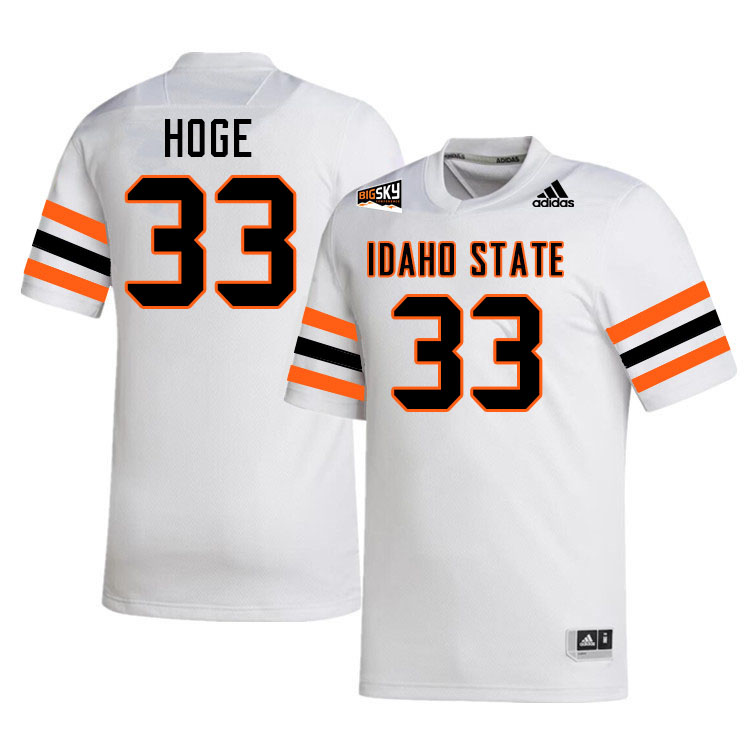 Idaho State Bengals #33 Merril Hoge College Football Jerseys,Uniforms Stitched-White